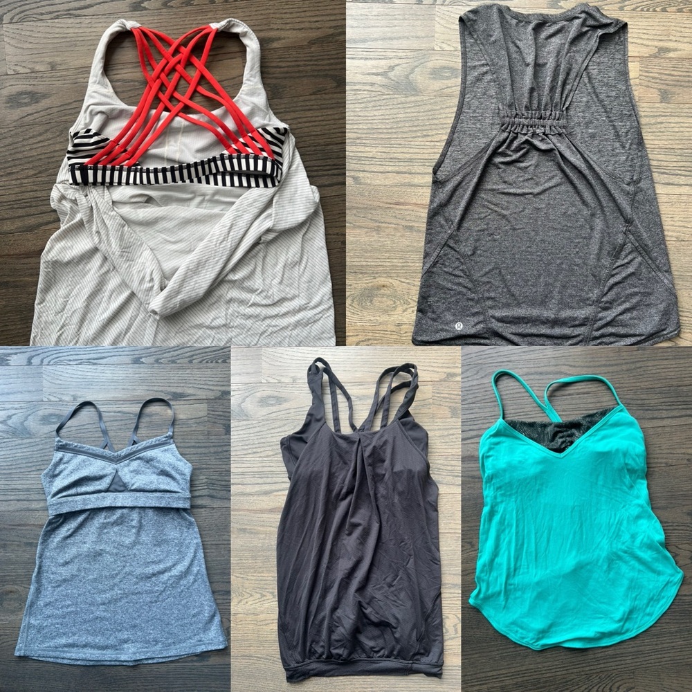 Bundle of 5 Lululemon Athletic Tops - size small